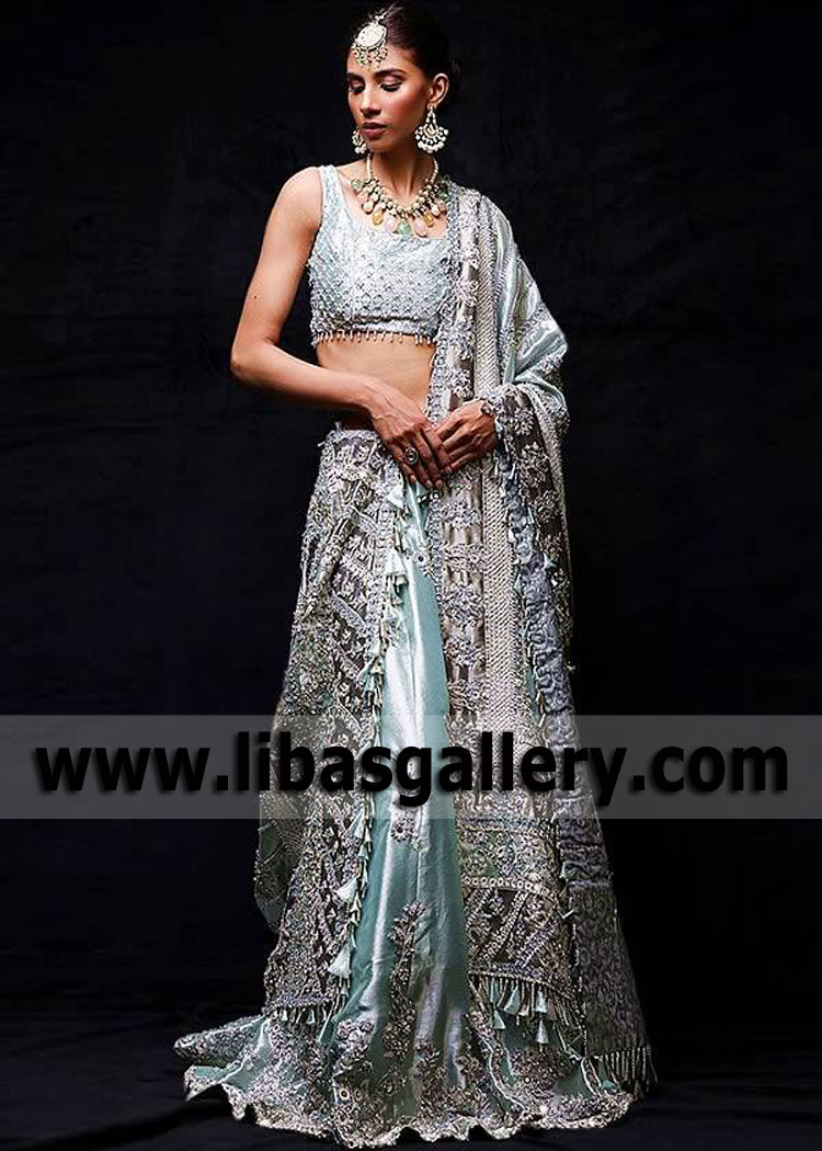 Indian Wedding Lehenga for Bridal Party Ilford London UK Designer Nida Azwer Wedding Lehenga