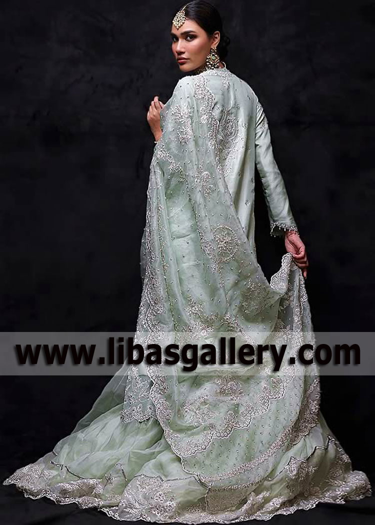 Alice Blue Mallow Latest Bridesmaid Lehenga
