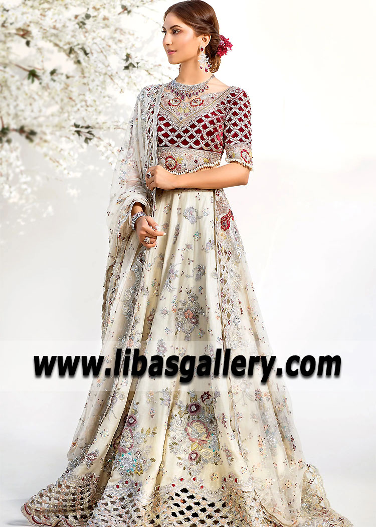 Pakistani Wedding Lehenga Choli San Mateo California CA USA Tena Durrani Wedding Lehenga Dresses