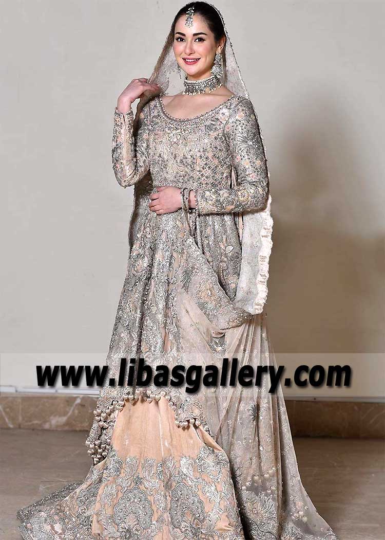 Hania Amir Wedding Lehenga Dress with Awesome Embellishments