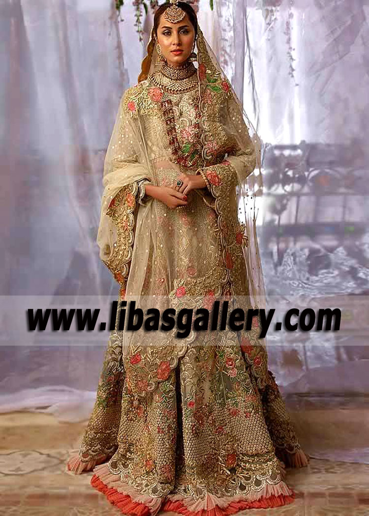 Pakistani Bridal Wear Lehenga UK USA Canada Australia Asifa Nabeel Bridal Wear Lehenga