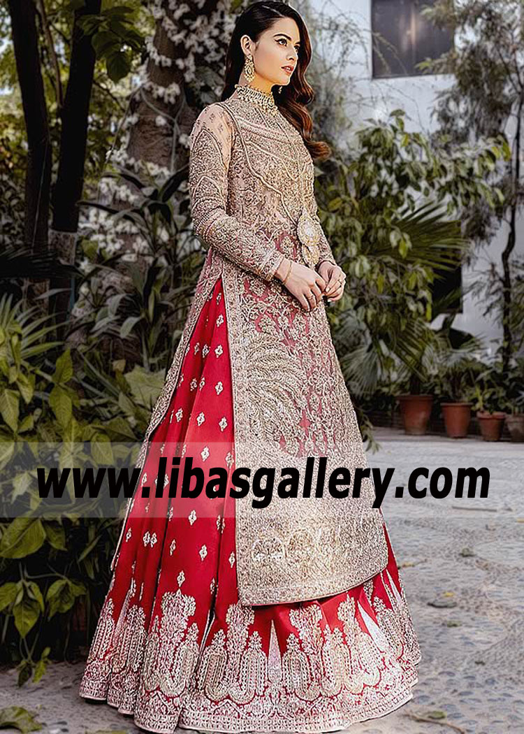 Apricot Red Haydn Bridal Dress
