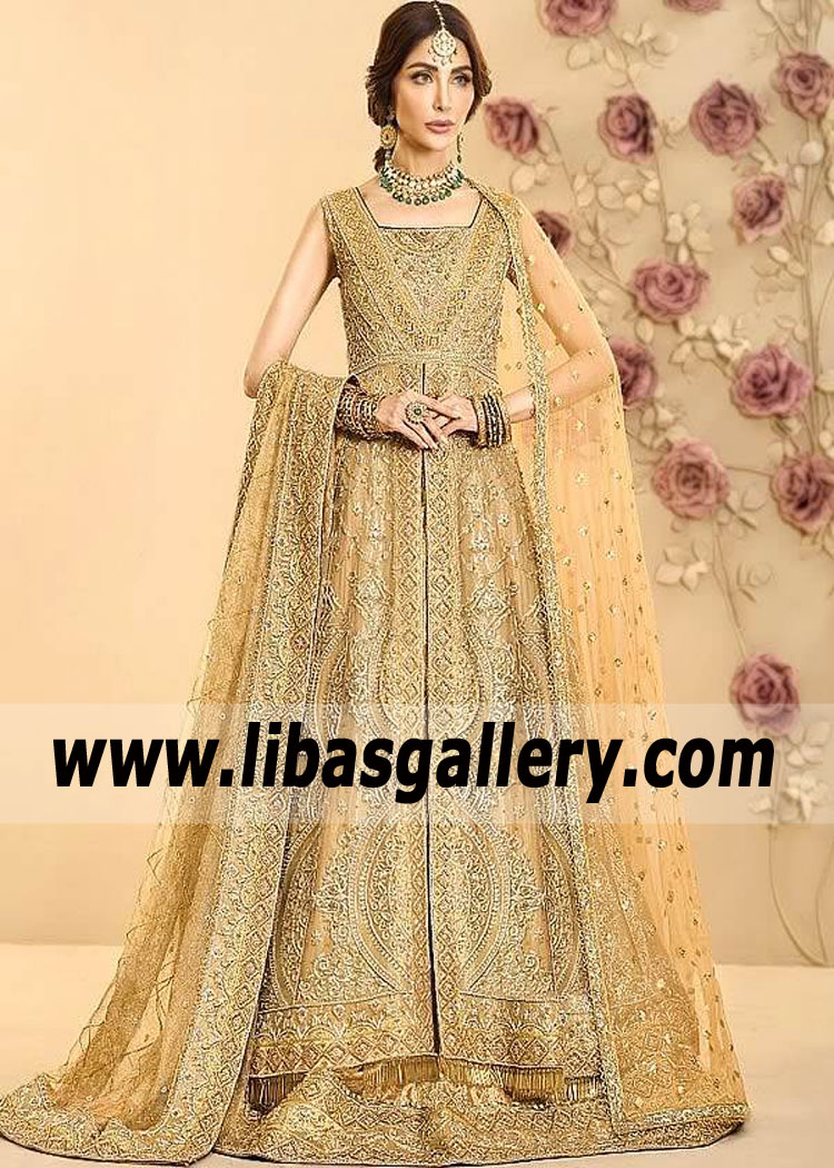 Designer Mehdi Bridal Pishwas Dresses Jersey City New Jersey USA Bridal Wear Lehenga USA