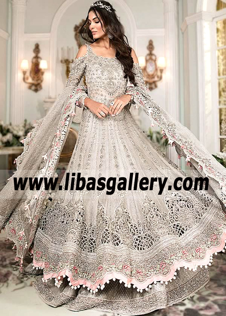 Best Bridal Anarkali with Lehenga Houston Texas TX USA Maria B Walima Bridal Anarkali