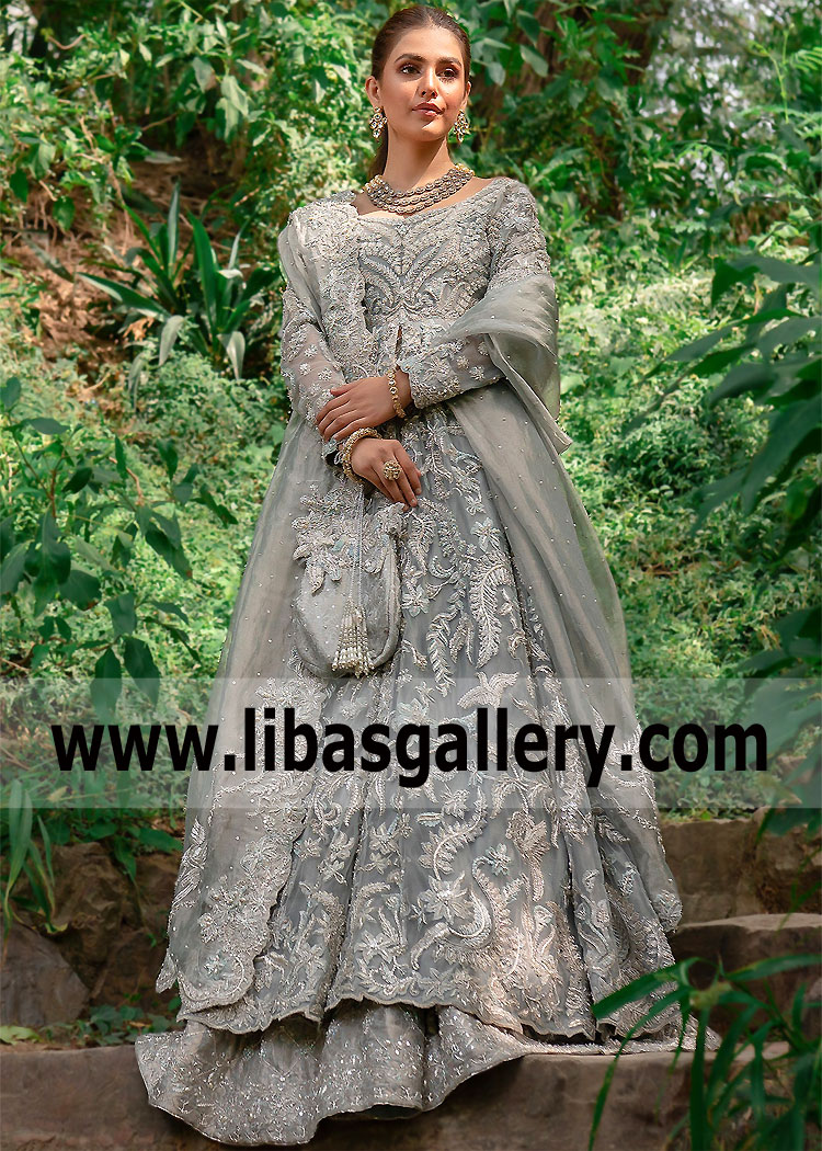 Mercury Wedelia Bridal Pishwas for Walima