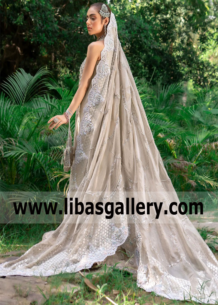 Beige Clarisse Wedding Lehenga Dress