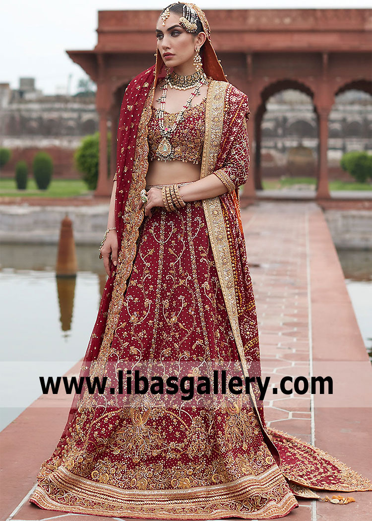 Claret Red Dahlia Bridal Dress