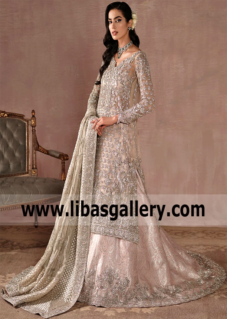 Pearl Rose Gold Solara Designer Lehenga