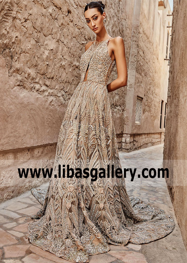 Beige Isadora Bridal Wear Maxi