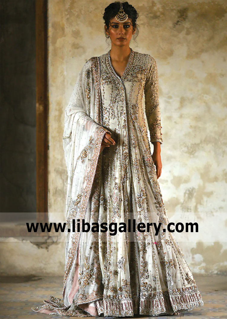 Ivory Alba Bridal Angarkha Dress