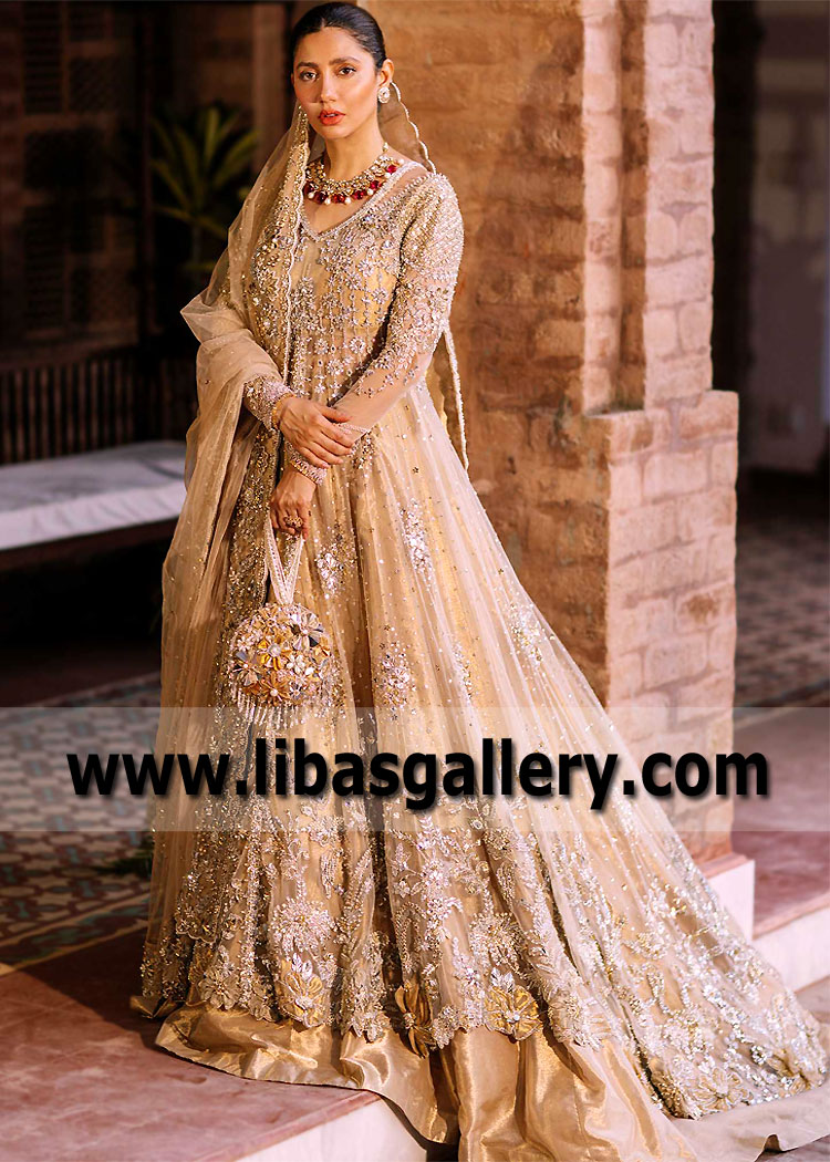 Pakistani Designer Valima Reception Dress, Walima Bridal Dress 2021