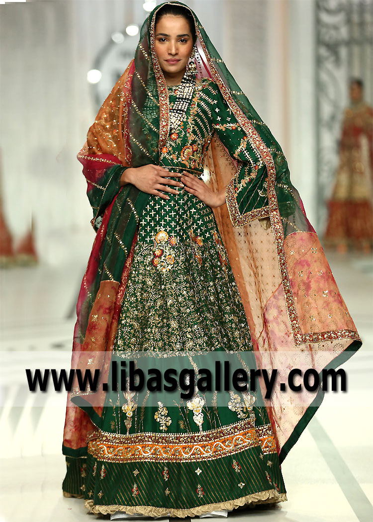 Luxury Mehndi Bridal Dresses UK USA Canada Australia Mehndi Bridal Lehenga with Hand Embellishments