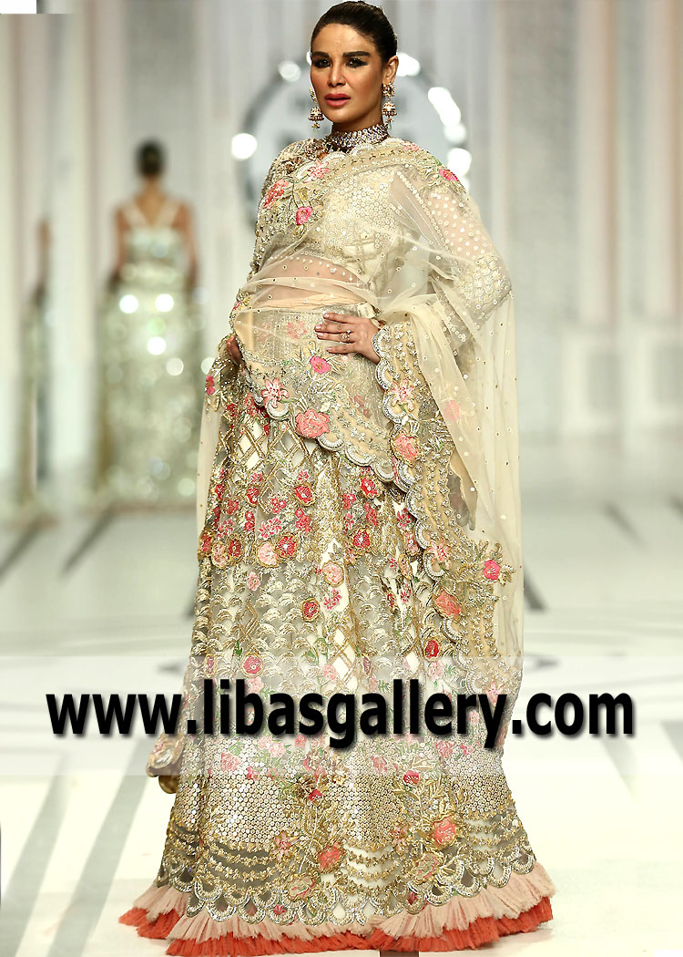 Champagne Mallow Lehenga Bridal Dress