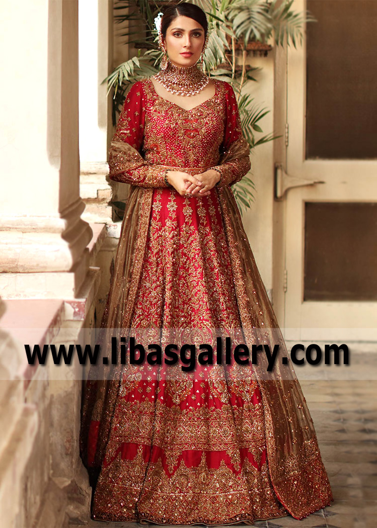 Pigment Red Tulipa Lehenga Choli