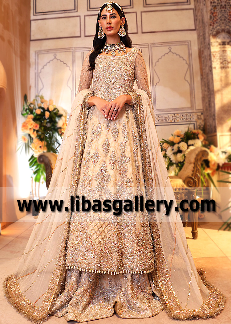 Indian Pakistani Bridal Gown Lehenga Suits Buy Designer Aisha Imran Bridal Gown Lehenga Suits