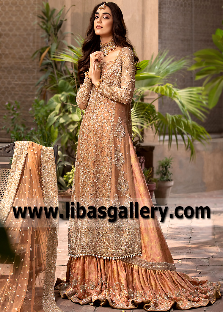 Pakistani Bridal Wear UK USA Canada Australia Designer Aisha Imran Bridal Wear Farshi Lehenga