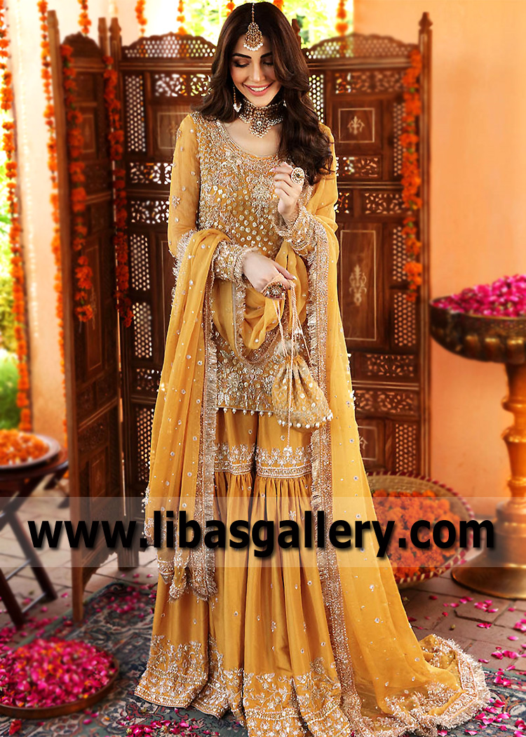 Gharara Style Bridal Dresses Gharara Style Wedding Dresses Diamond Bar California CA USA Aisha Imran