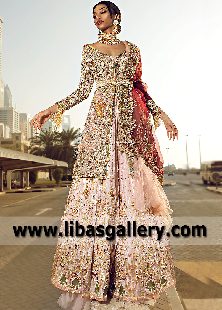 Moccasin Morganite Lehenga and Jacket