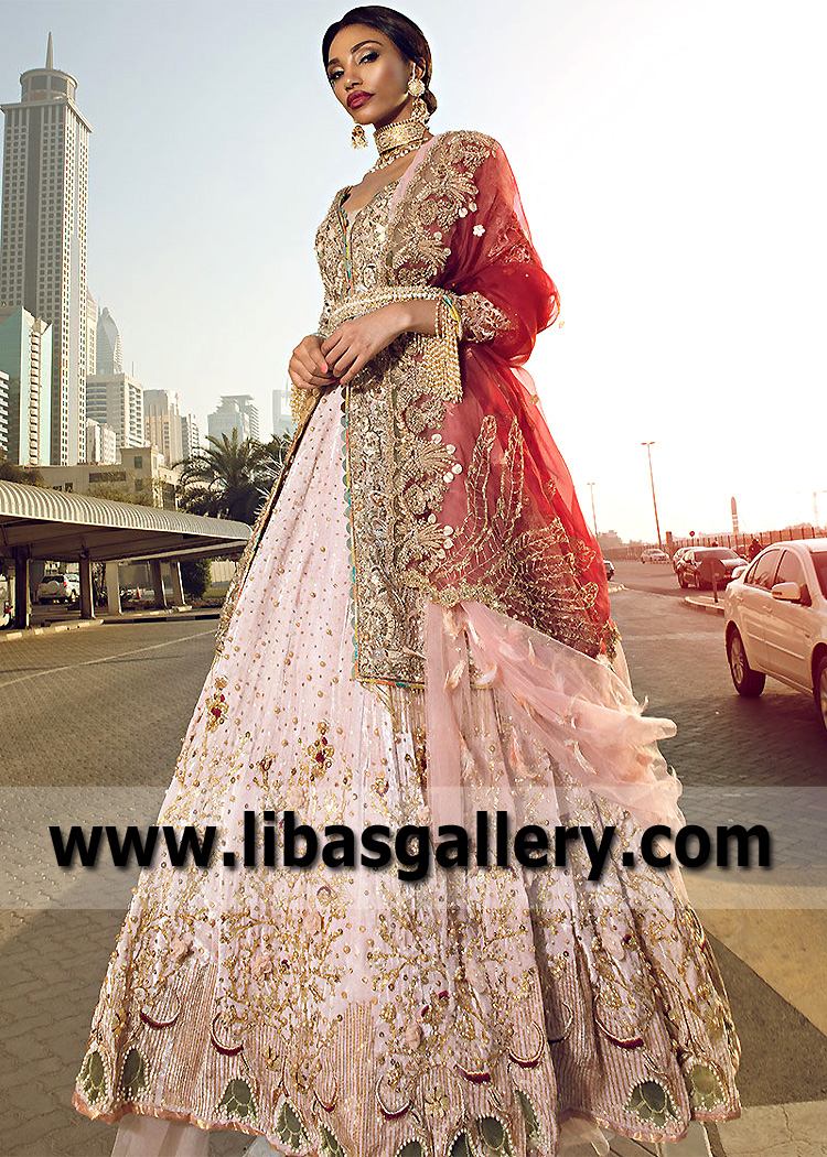 Moccasin Morganite Lehenga and Jacket