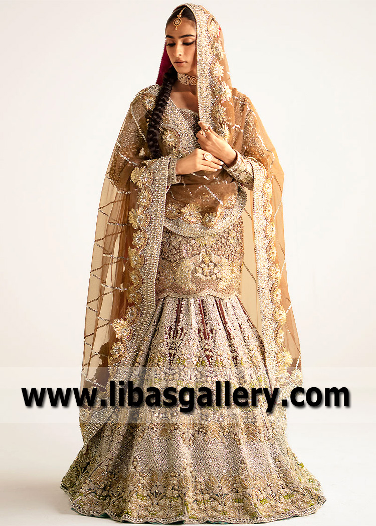 Chocolate Phenakite Mermaid Lehenga
