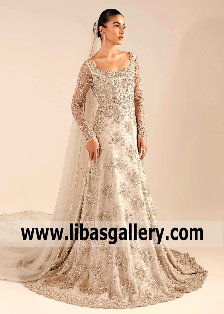 Floral White Tulipa Bridal Gown