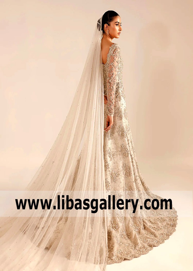 Floral White Tulipa Bridal Gown