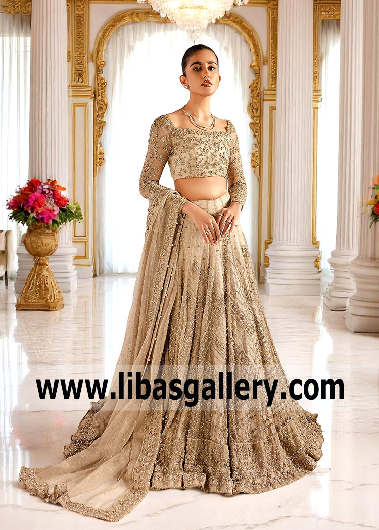Champagne Fleur Lehenga Choli