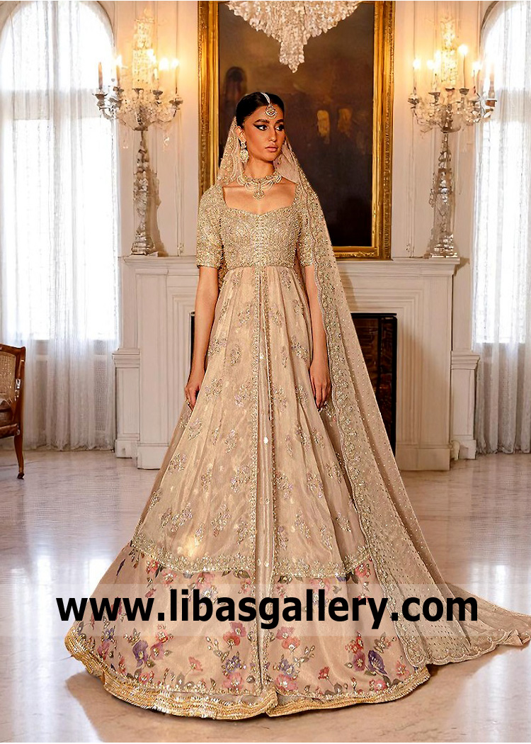 Desert Sand Lily Pishwas and Lehenga