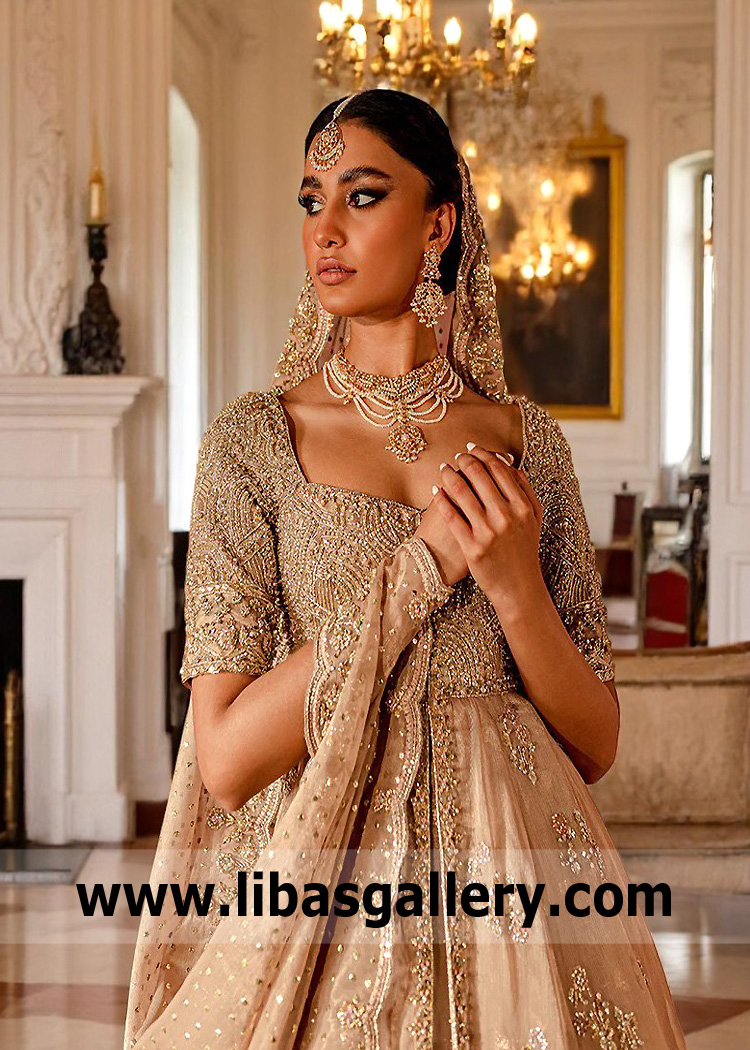 Desert Sand Lily Pishwas and Lehenga