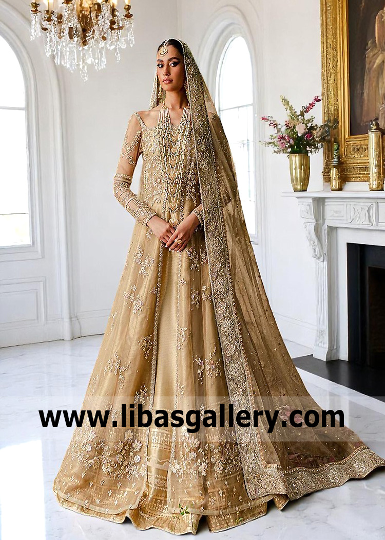 Tan Freesia Long Shirt and Lehenga