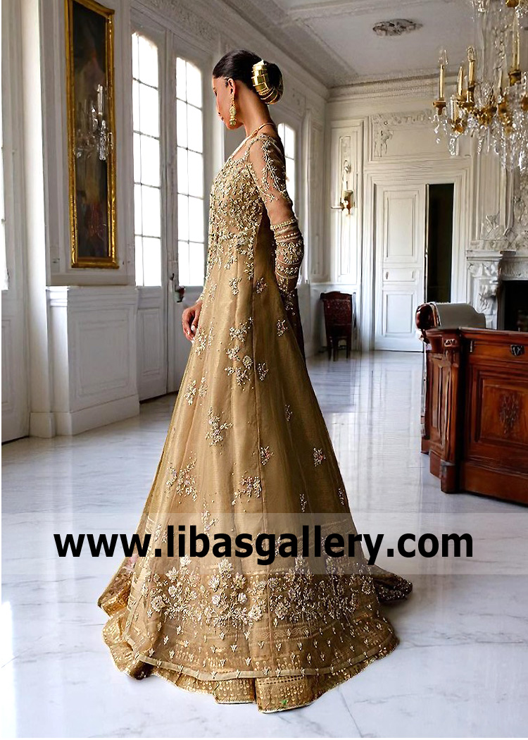 Tan Freesia Long Shirt and Lehenga