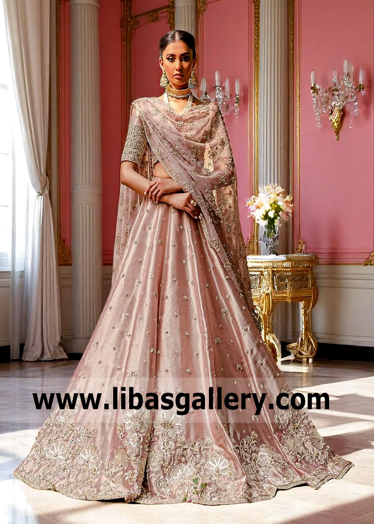 Melon Lilium Bridal Lehenga Choli