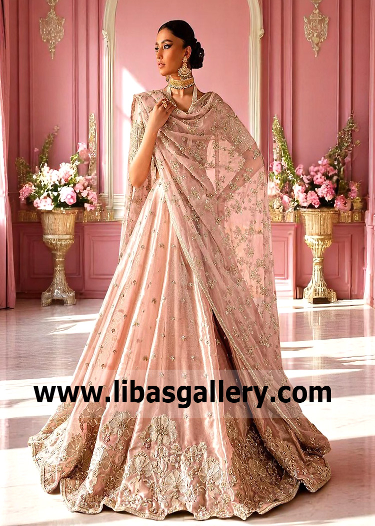 Melon Lilium Bridal Lehenga Choli