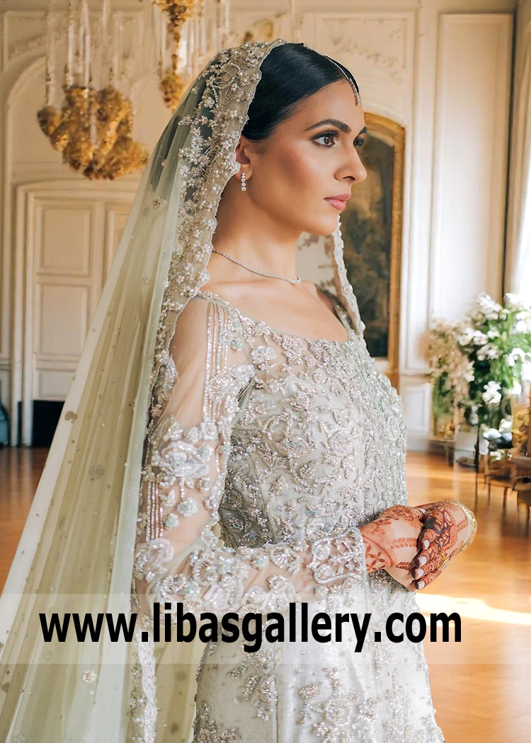 Off White Amaryllis Gown with Long Veil
