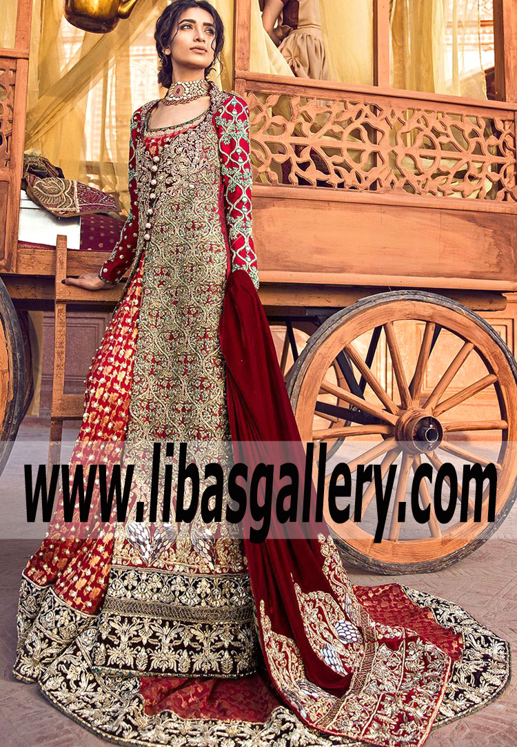 Absolutely Royal Red Gladiolus Bridal Gown