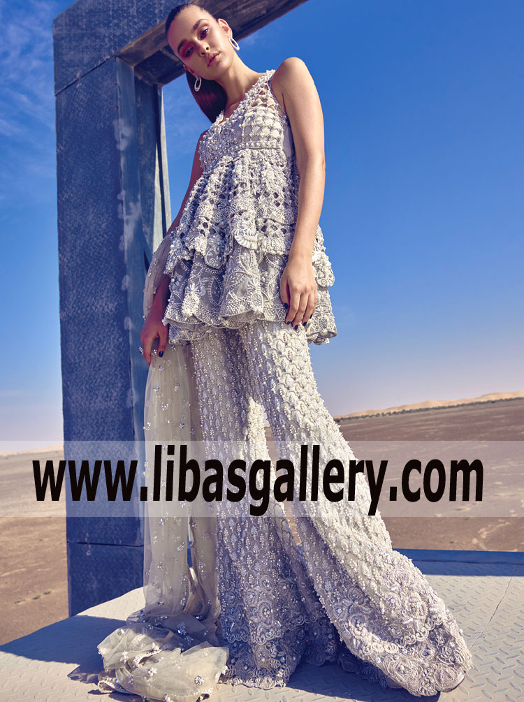 Glamorous Bridal Peplum Suits | Unveiled | Elan Toronto Canada Pakistani Designer Peplum Suits