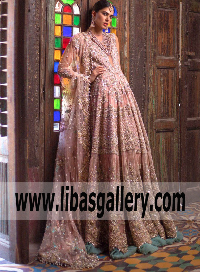 Stunning Bridal Gown Dress with Marvelous Embellishments Virginia Maryland USA Pakistani Bridal Dresses For Reception