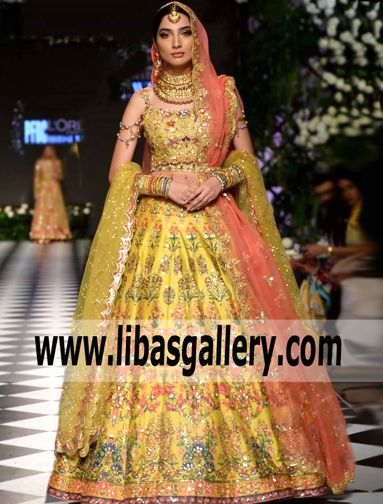 Nomi Ansari Bridal Dresses 2018-19 for Wedding Buffalo New York USA Pakistani Wedding Lehenga with price