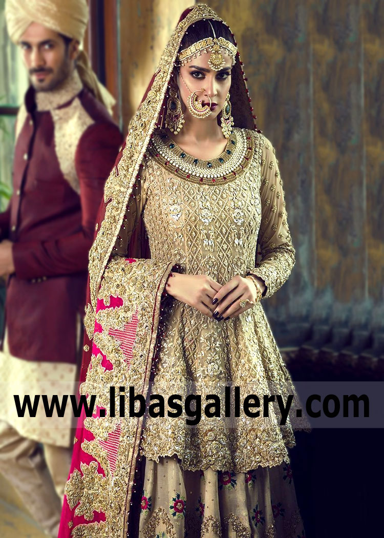 Extraordinary Pakistani Designer Bridal Lehenga Dress