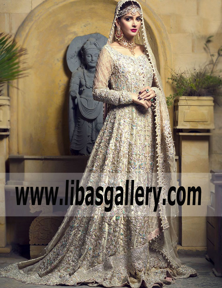 Gorgeous Anarkali Bridal Dress for Wedding Zainab Chottani Bridal Gown Dresses Designer Bridal Dresses Fremont California CA USA