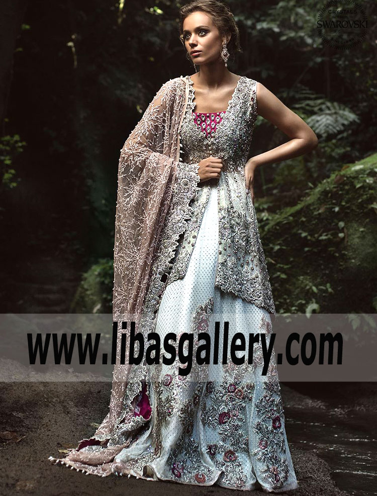 Designer Bridal Lehenga for Walima Event Boxboro Massachusetts US Pakistani Designer Zainab Chottani Bridal Dresses