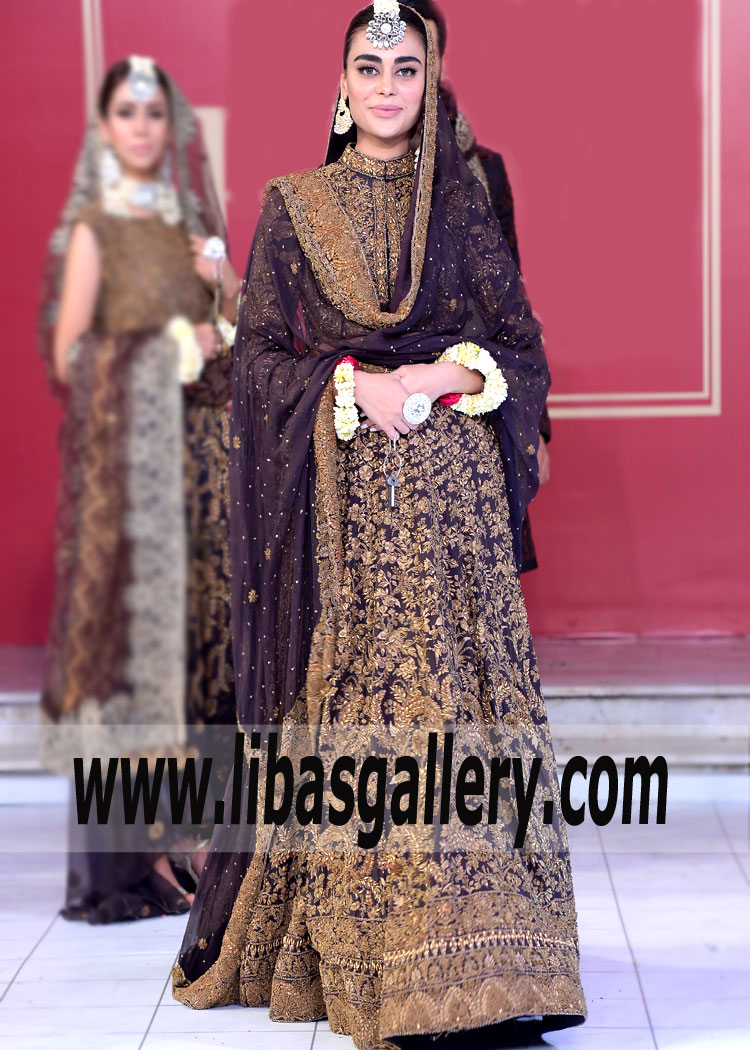 New Dark Eggplant Aster Bridal Anarkali