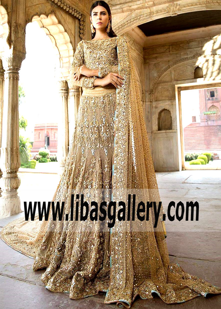 Wedding Gold Dust Lily Lehenga