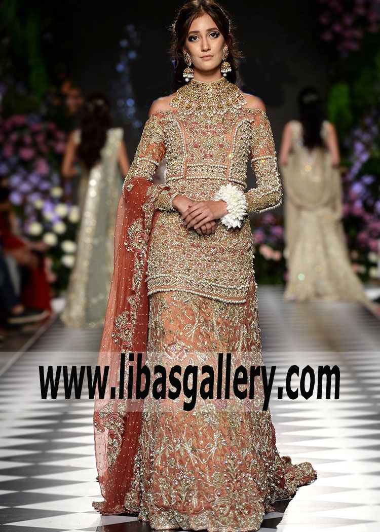 Luxurious Wedding Lehenga Pakistani Designer Lajwanti Lehenga for Walima London, Manchester, Birmingham, UK