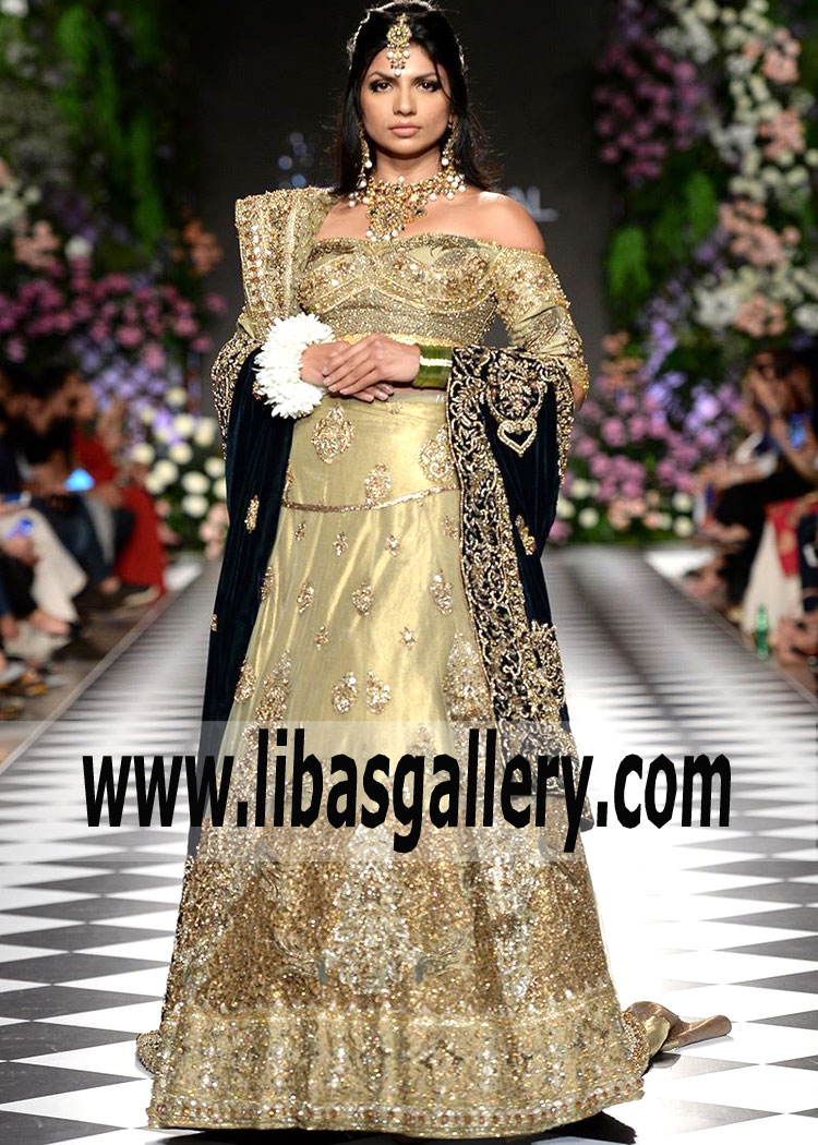 Pakistani Wedding Dresses for Walima Lajwanti Floor Length Lehenga Wedding UK Buy in London Manchester