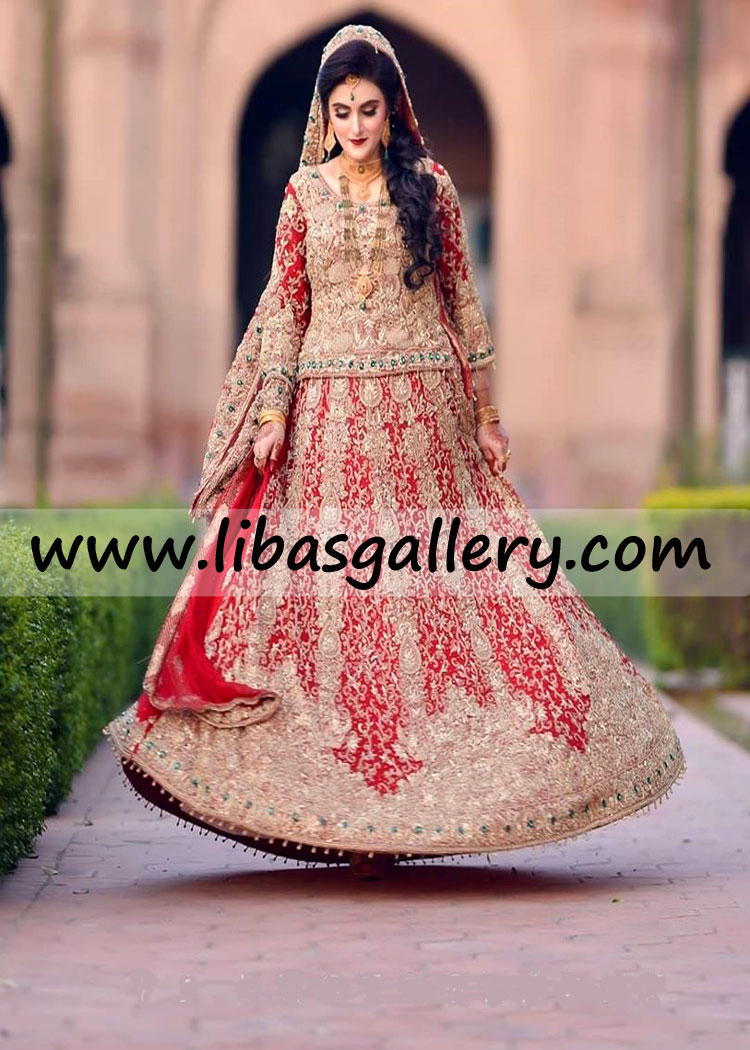 outstanding Traditional Bridal Dress for Nikah Barat