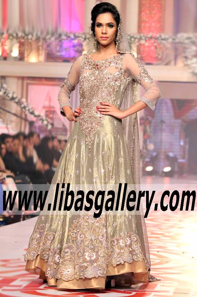 Bridal Wear 2015 FLOOR LENGTH Luxurious Wedding Dress for Next Major Events