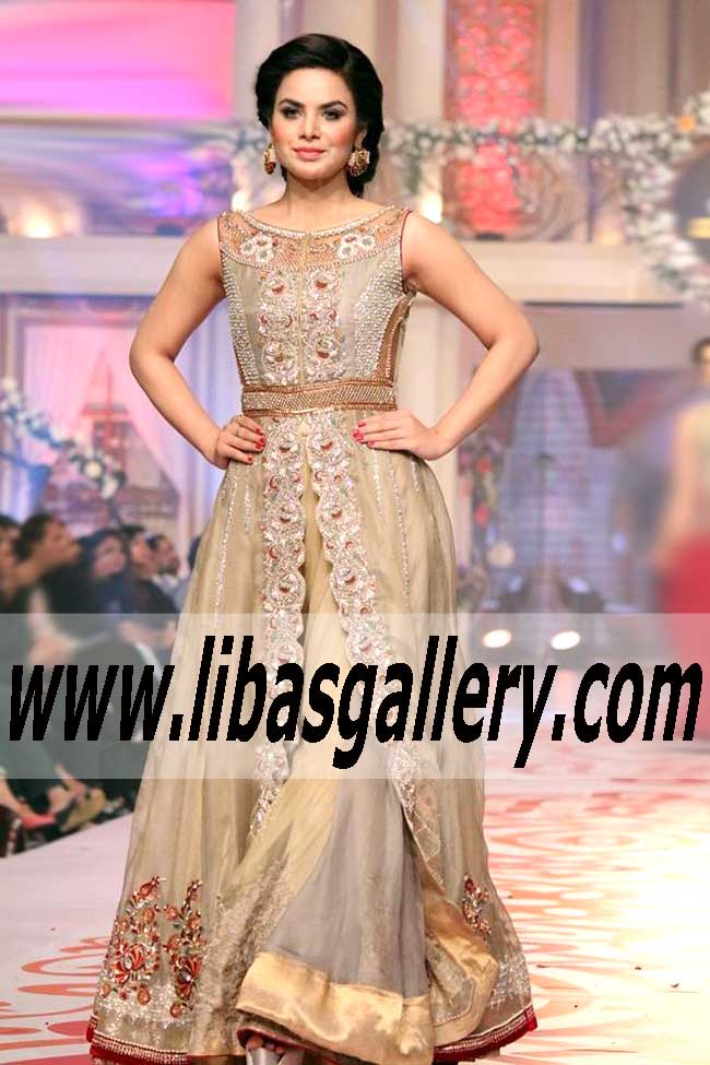 Bridal Wear 2015 Spectacular Bridal GOWN STYLE ANARKALI for Engagement and Formal Events
