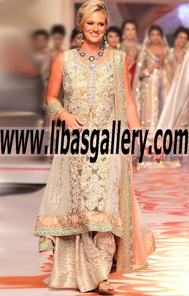 Asifa & Nabeel Designer TBCW Bridal Wear Pakistani Bridal Dresses Designer Asifa & Nabeel, Shaniera Akram Bridal Dress Gharara Sharara UK, USA, Canada