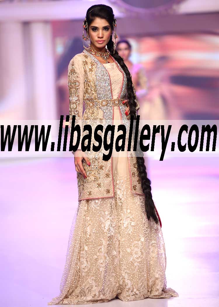 Bridal Wear 2015 Conspicuous two legged sharara Dress for Special Occasion